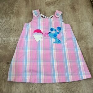 Blues clues 1999 Y2K vintage plaid character dress size 6